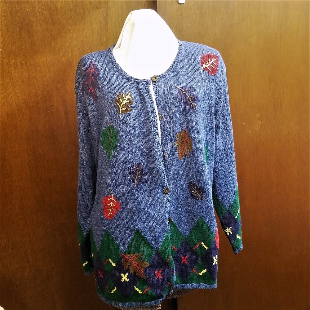 Hand Embroidered Fall Cardigan